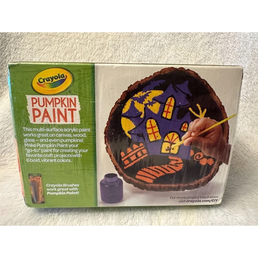 Crayola Pumpkin Multi Surface Acrylic Paint, Autumn Colors, 6 Piece Set